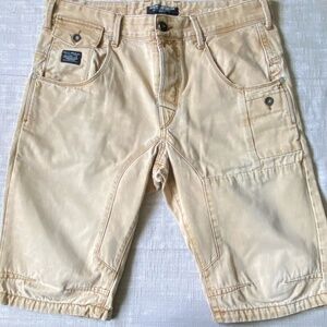 Jack & Jones Mens Osaka Long Brown Denim Durable Core-Workwear Shorts- Sz- 36